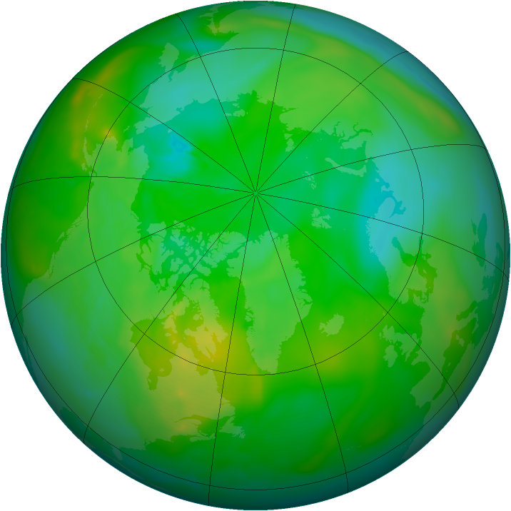 Arctic ozone map for 30 July 2010